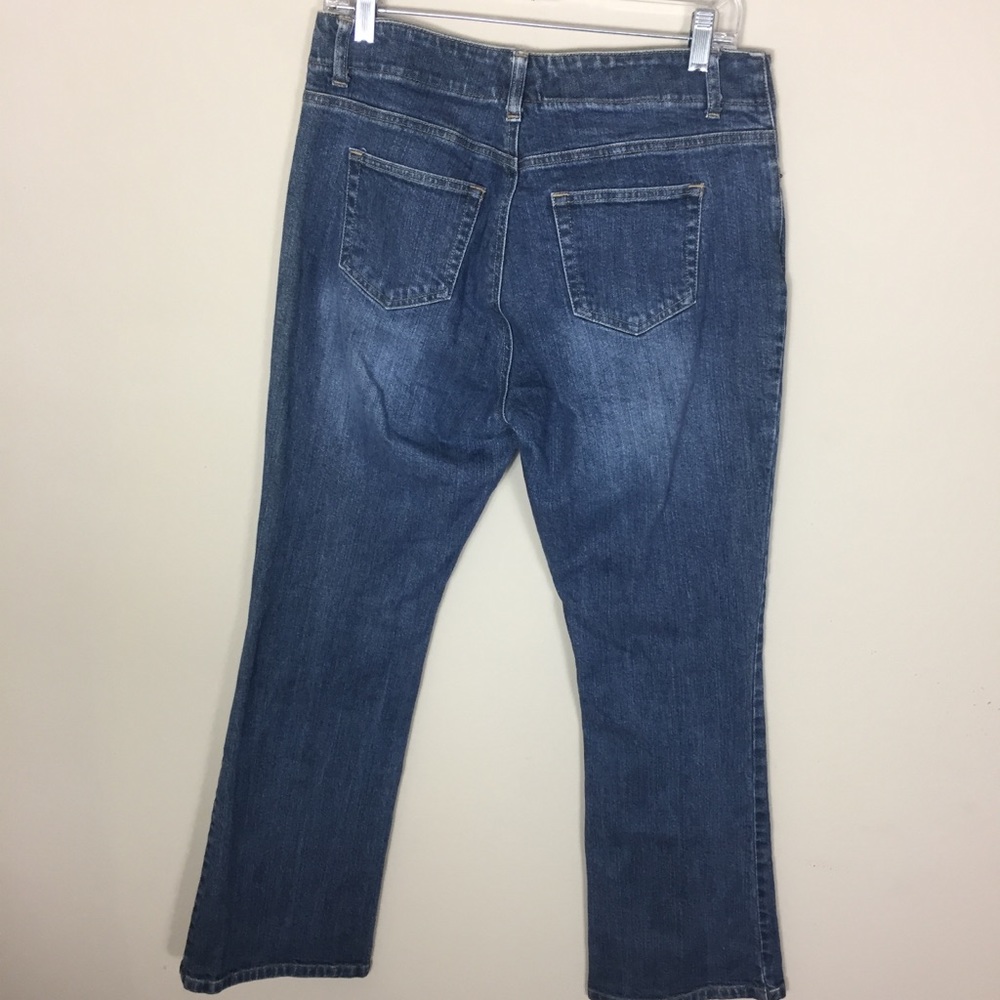 Land End Blue Chic High Rise Flare Jeans B-2 - Picture 3 of 6